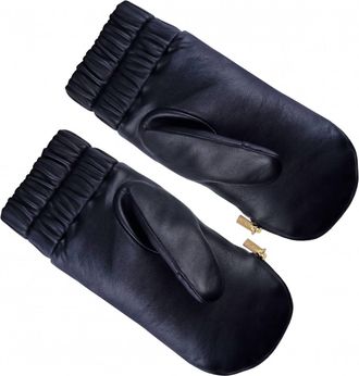 Aristide Womens Zip Mitten With Stripe In White/green