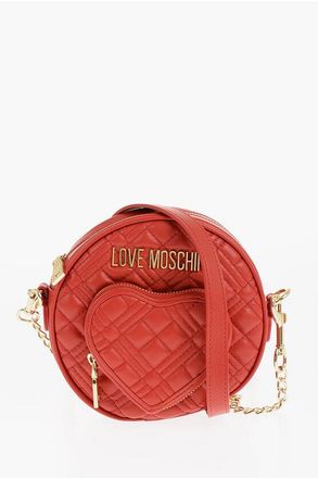 Moschino LOVE Round Crossbody Bag with Heart-Shaped Pocket size Unica