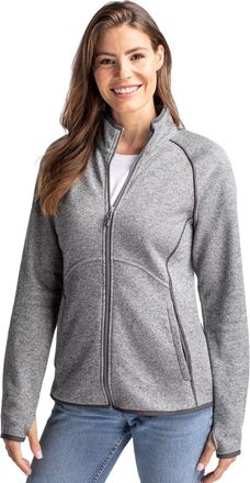 Cutter & Buck Mainsail Sweater-Knit Womens Full Zip Jacket