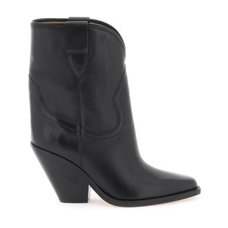 Isabel Marant Schoenen, Dames, Zwart, 41 EU, Leer, Leyane Texan Enkellaarsjes