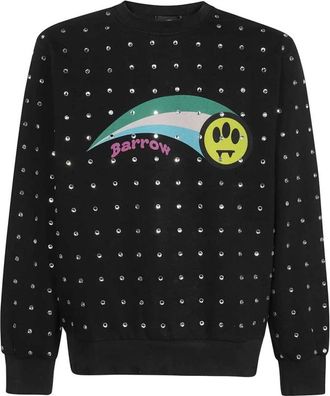 Barrow Strass Katoenen Sweatshirt - Heren - Sweatshirts - Zwart - M - Katoen - Hoodies & sweatvesten