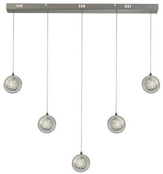 Searchlight Led H&auml;ngelampe Quartz 88 x 150 cm mit Stra&szlig;steinen und Glas besetzt - h&ouml;henverstellbar