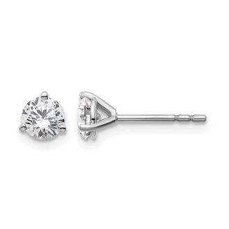 Diamond2Deal 14k White Gold 3/4 ct Round Lab Grown Diamond Stud Earrings VS Clarity, D-E Color