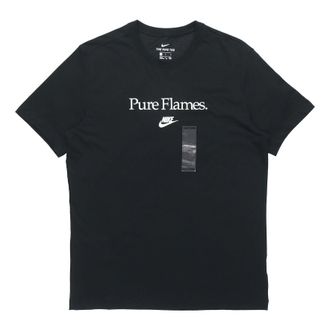 Nike Alphabet Printing Round Neck Short Sleeve Black CK9768-010