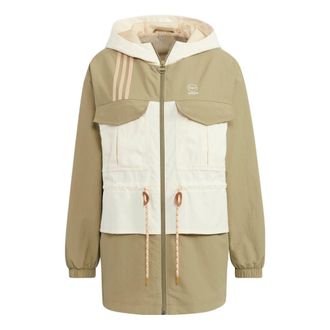 adidas (WMNS) adidas Neo Util Windbreaker Jacket Tan White HM2023