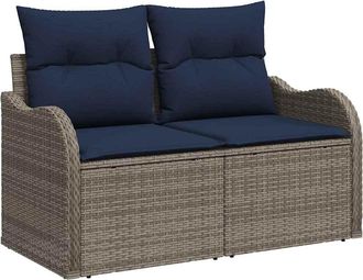 vidaXL Sof&aacute; De Jard&iacute;n Con Coj&iacute;n 121 X 62 X 69 Cm Rat&aacute;n Sint&eacute;tico Vidaxl