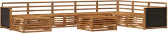 vidaXL Conjunto De Sof&aacute;s De Exterior 9 Uds. Natural Vidaxl