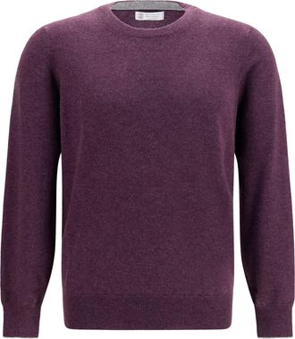 Brunello Cucinelli Mens Cashmere Sweater Plum