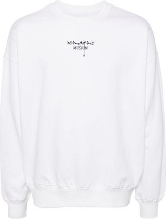 Musium Div. Felpa con stampa grafica - Bianco