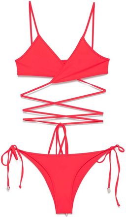 The Attico Rubberised-logo Bikini