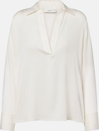 Vince Silk-blend blouse