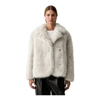 Twinset Coats - female - Twinset - Faux Fur & Shearling Jackets - White - XS - Jackets