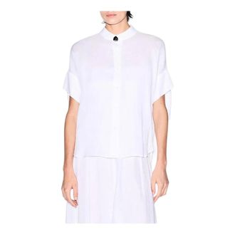 A|X Armani Exchange Shirts, female, White, Size: L Camicia Lino