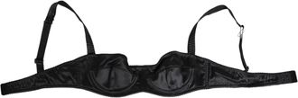 Dolce & Gabbana Black Satin Underwire Bra Lingerie IT2 Womens Underwear