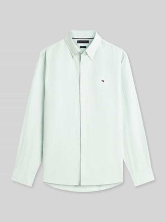 Tommy Hilfiger Regular Fit Freizeithemd aus Baumwoll-Leinen-Mix in Mint, Gr&ouml;&szlig;e XXL