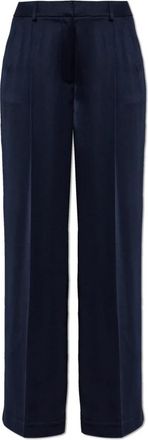 Anine Bing Trent Trouser - Dames - Wijde Broeken - Blauw - XS - Leer - Broeken