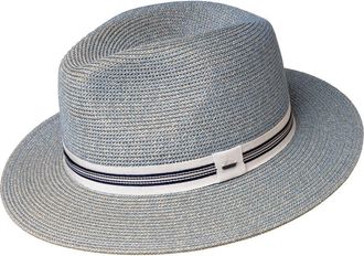 Bailey Hester Straw Fedora in Light Blue at Nordstrom, Size X-Large