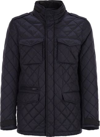 Herno Field Jacket With Diamond Quilting