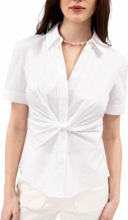 Tanya Taylor Oakley Short Sleeve Top In White