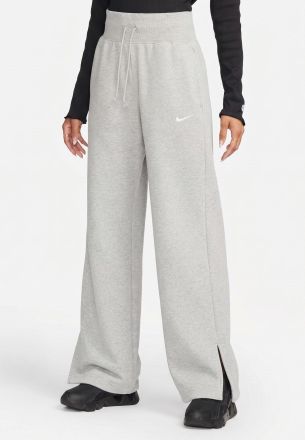 Nike Dames Phoenix Fleece Joggers met wijde pijpen in Grijs