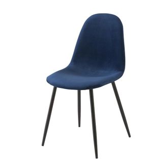 Maisons du monde Silla escandinava de terciopelo azul