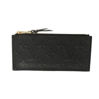 Louis Vuitton Pre-owned Wallets, female, Black, Size: ONE SIZE Pre-owned Portefeuille Curies Monogram Empreinte Leather Coin Case