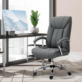 STILVORA Sedia Da Ufficio Ergonomica, Altezza Regolabile, Schienale Regolabile, Braccioli Imbottiti, Poggiatesta, Grigio
