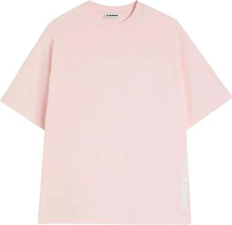 Jil Sander T-shirt Girocollo in Cotone - - Tops - Uomo - Rosa - S