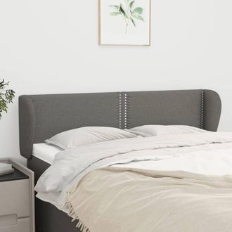 vidaXL Cabecero De Tela Gris Oscuro 147x23x78/88 Cm Vidaxl