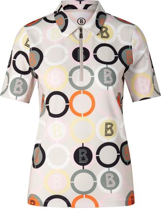 Bogner Taya functional short-sleeved top for women - Sand/orange/grey - 34