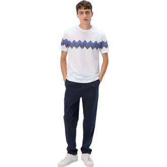 Missoni T-shirt With Maxi Chevron Insert in White at Nordstrom, Size Xx-Large