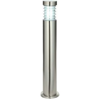 Loops Outdoor IP44 Bollard Light Marine Grade Steel Lamp Post Garden Driveway Pillar in Metallics