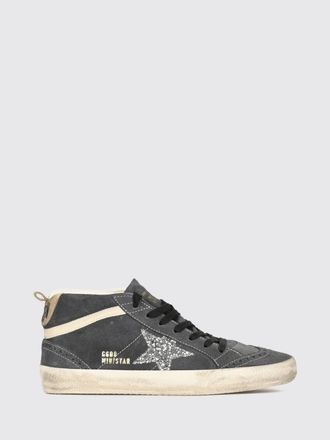 Golden Goose Sneakers Mid-Star in pelle e cotone con dettagli glitter
