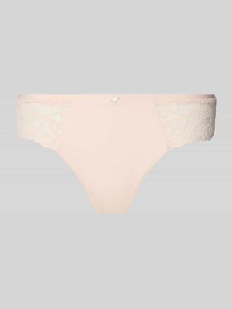HUGO BOSS String mit Spitzenbesatz Modell THONG_BLOSSOM in Rosa, Gr&ouml;&szlig;e XL