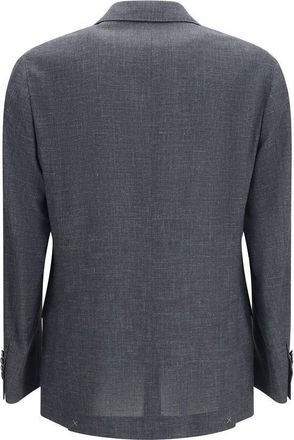 Brunello Cucinelli Mens Gray Wool Oves Aries Blazer Clothing