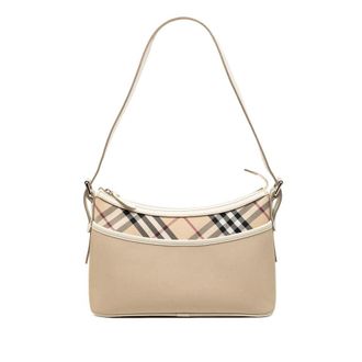 Burberry Pre-owned Burberry Nova Check Trimmed Canvas Shoulder Bag Ladies YQWKVOQ6RHWTVJ0U