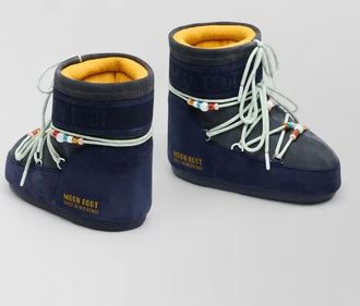 Moon Boot leather beaded low boots