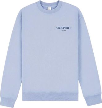 Sporty & Rich Felpa leggera in cotone - Blu