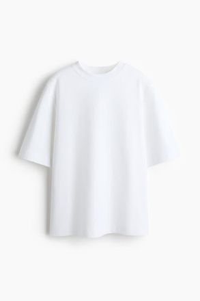 H&M Pima Cotton T-shirt in White at Nordstrom, Size X-Large