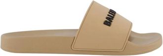 Balenciaga Sliders, male, Beige, Size: 8 US Pool Slide Sandal