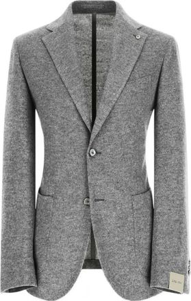 L.B.M. 1911 single-breasted jersey jacket - men - Cashmere/Polyamide/Polyester/Wool - 48 - Grey