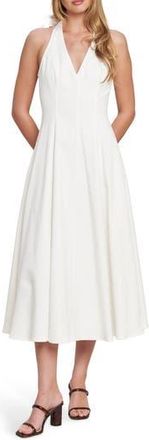 Flying Tomato Halter Neck Denim Midi Dress in White Denim at Nordstrom Rack, Size Medium