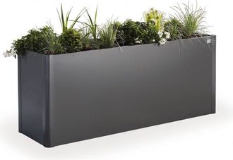 BIOHORT Jardinera Metalica Belvedere Maxi 77 Cmts De Alto X 200 Cmts Color Gris Cuarzo Metalico