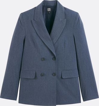 La Redoute Collections Lange oversized blazer met dubbele rijen knopen