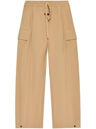 Fear of God logo-patch wool trousers - Neutrals