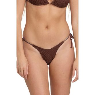 Billabong Twisted Tides Side Tie Bikini Bottoms in Espresso at Nordstrom, Size X-Small