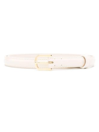 Toteme thin patent-leather belt - women - Calf Leather - 70 - Neutrals