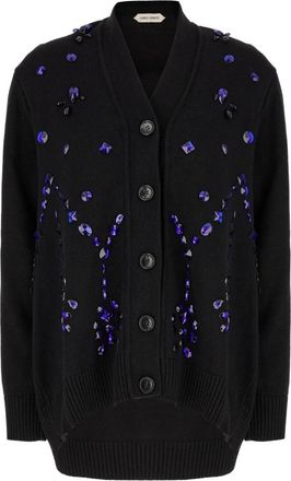 Alberta Ferretti Stijlvolle Gebreide Collectie - Dames - Vesten - Zwart - S - Wol - Truien & Vesten