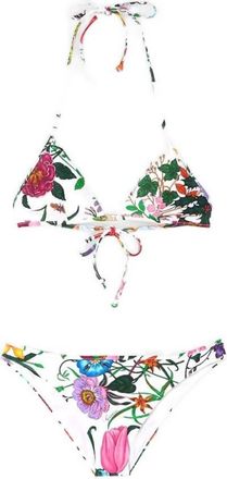 Gucci White Floral Swimwear