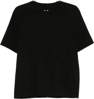 Rick Owens Zwarte Ronde Hals Korte Mouwen T-shirt - Dames - T-shirts - Zwart - S - Tops